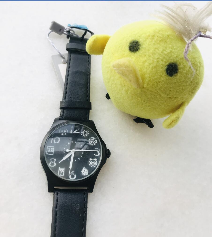 Watches birthday Fashion quartz good watches Casual Sports gentleman quartz Watch men wristwatch Waterproof Big Dial Noctilucent watches student PU portable Watches Leather band strap children for men