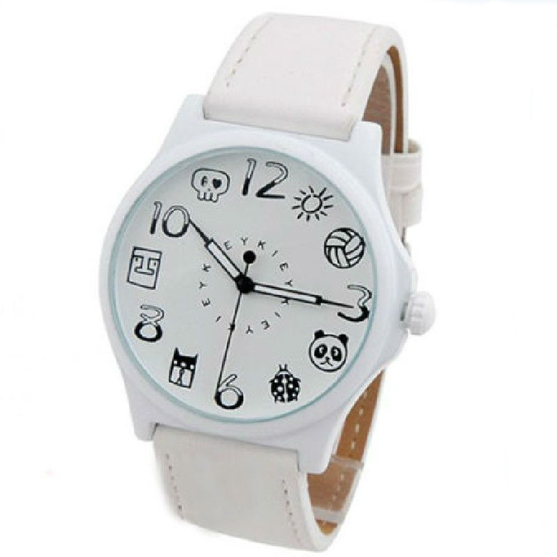 Watches birthday Fashion quartz good watches Casual Sports gentleman quartz Watch men wristwatch Waterproof Big Dial Noctilucent watches student PU portable Watches Leather band strap children for men