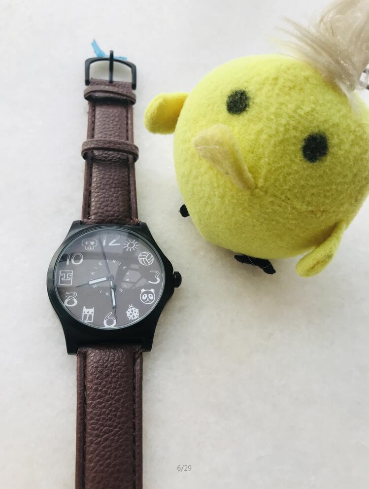 Watches birthday Fashion quartz good watches Casual Sports gentleman quartz Watch men wristwatch Waterproof Big Dial Noctilucent watches student PU portable Watches Leather band strap children for men