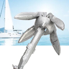 Foldable Hot Dipped Galvanized Grapnel Anchor Boat Fitting Part For Marine Yacht
