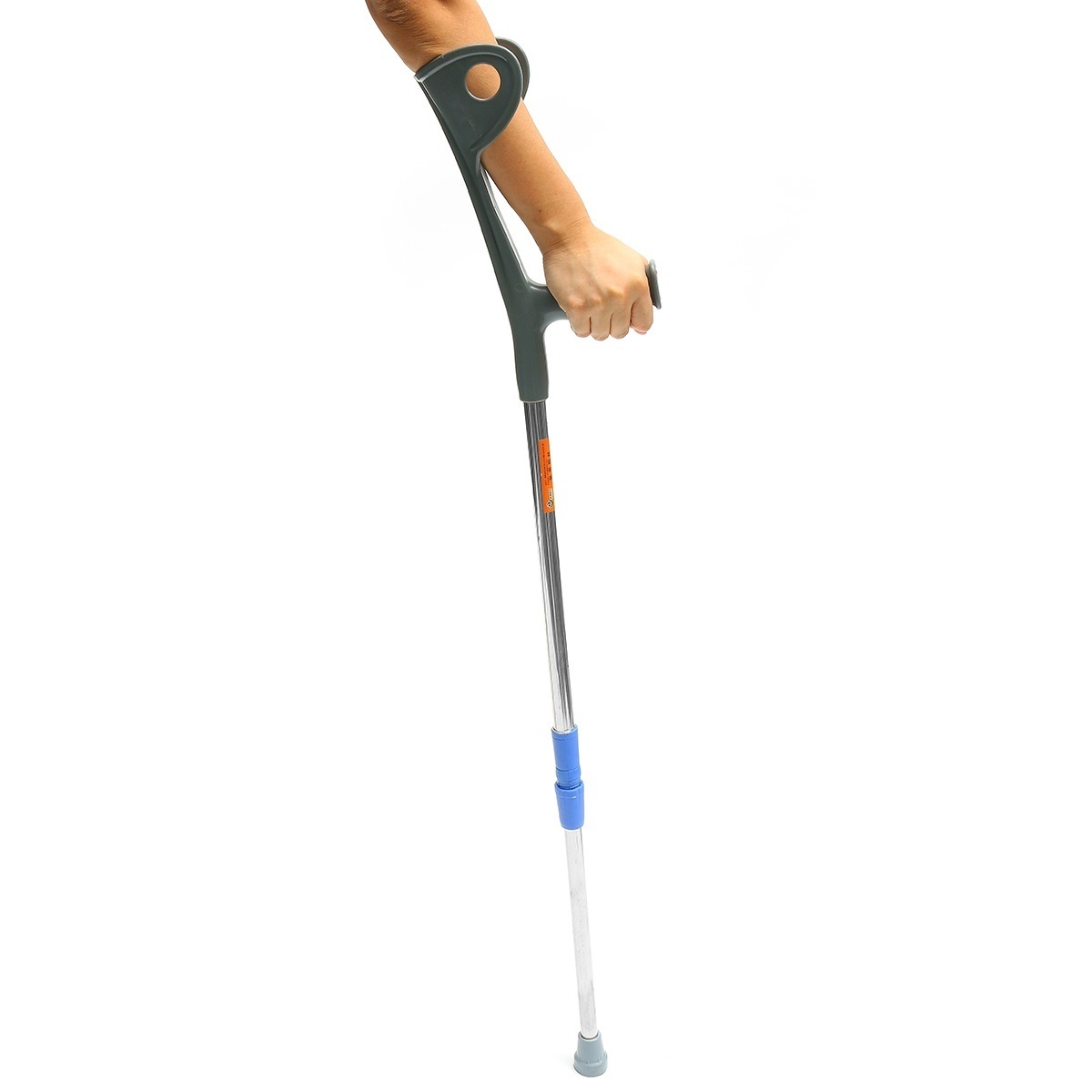 37'' Walking Aid Forearm Crutch Adjustable Height Disability Arm Cuff Crutches Stick