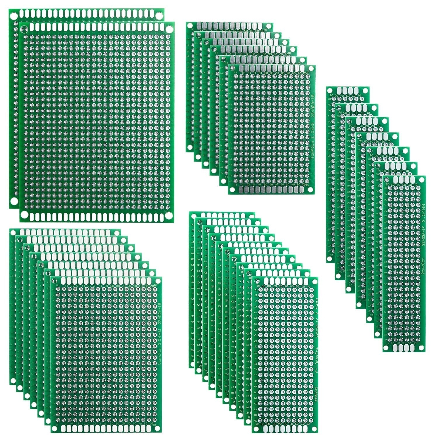 32 pieces of double-sided PCB board prototype kit for DIY welding, 5 sizes of Arduino kit