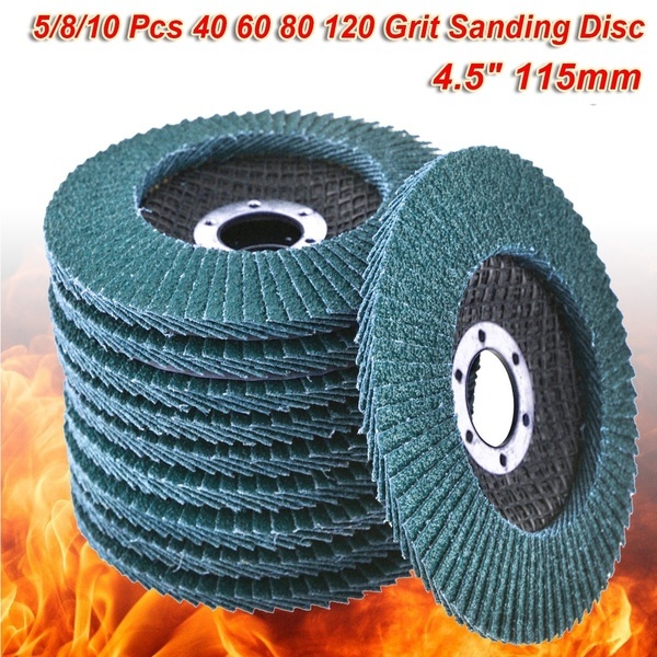5/10PC 115mm 4.5 Sand Disc 40/60/80/120 Gravel Grinding Wheel Blade Polisher