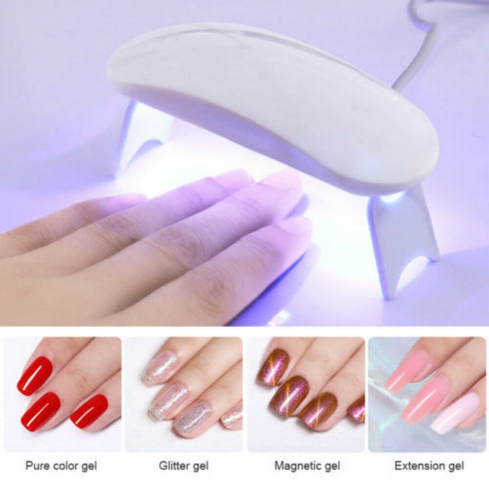 Portable Mini UV LED Lamp USB Charging Gel Polish Curing Machine Nail Dryer 6W H