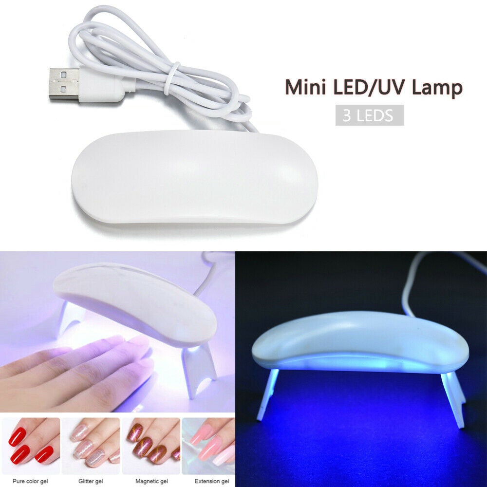 Portable Mini UV LED Lamp USB Charging Gel Polish Curing Machine Nail Dryer 6W H view 2