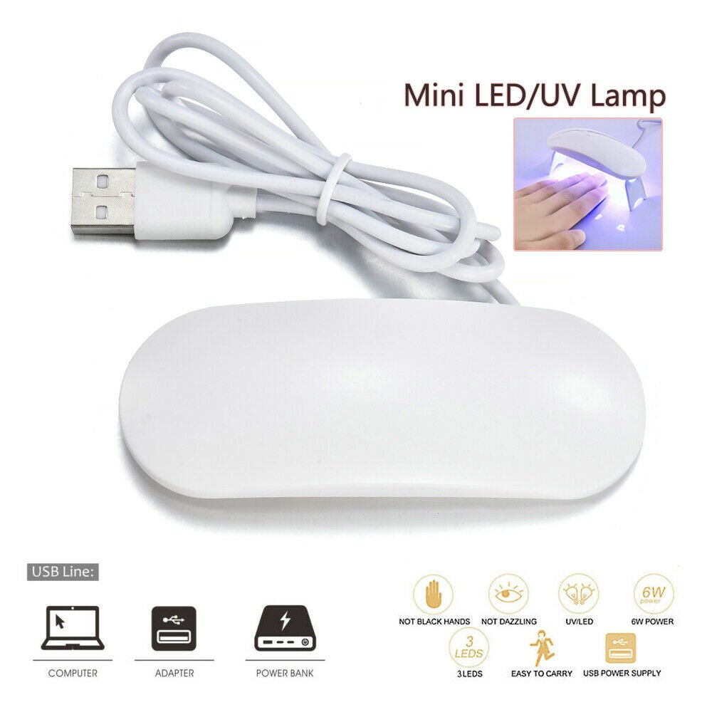 Portable Mini UV LED Lamp USB Charging Gel Polish Curing Machine Nail Dryer 6W H view 8