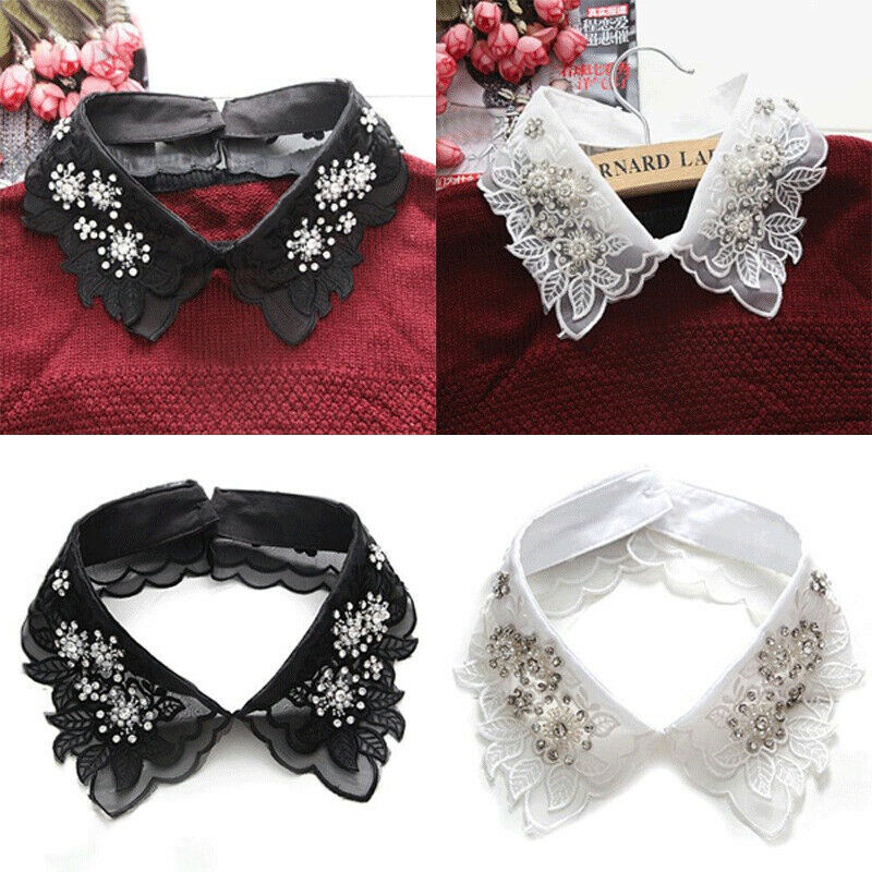 Women Clothes Shirt Fake Collar White Tie Detachable Collar False Collar Lapel