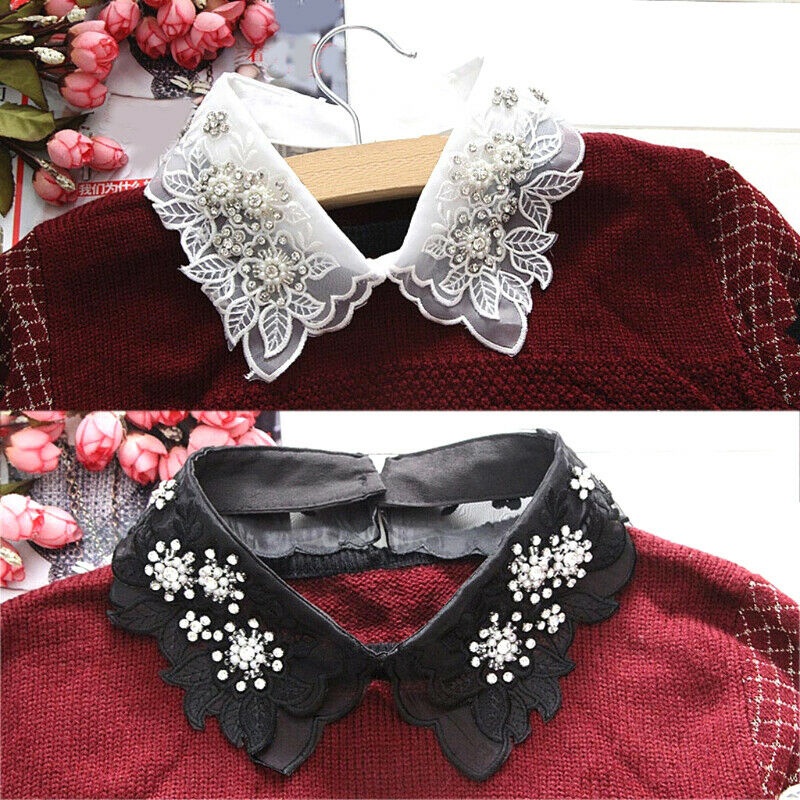 Women Clothes Shirt Fake Collar White Tie Detachable Collar False Collar Lapel