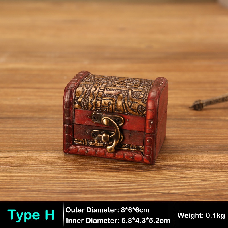 Creative Vintage Jewelry Box Wooden Jewelry Boxes Wedding Candy Box Gift Packaging Small Storage Box