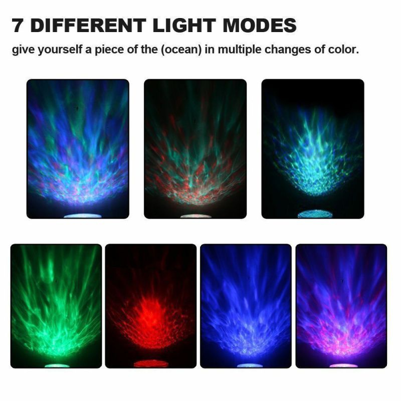 The Newest Night Projector Multicolor Music Bedroom Ceiling Lamp Ocean Wave Led Light Projector