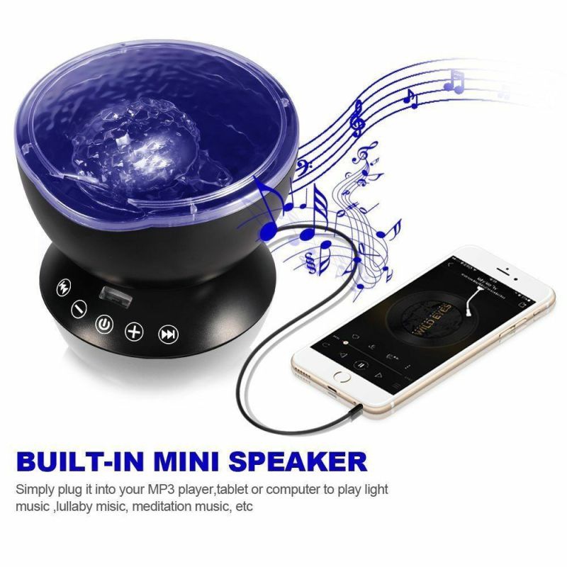 The Newest Night Projector Multicolor Music Bedroom Ceiling Lamp Ocean Wave Led Light Projector