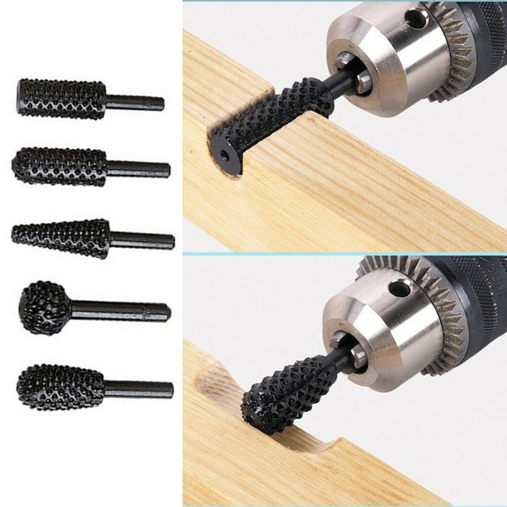 5PCS 1/4'' Drill Bit Set Cutting Tools For Woodworking Knife Wood Carving Tool