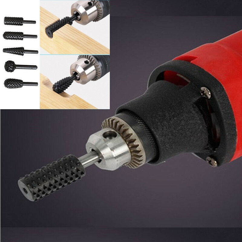 5PCS 1/4'' Drill Bit Set Cutting Tools For Woodworking Knife Wood Carving Tool