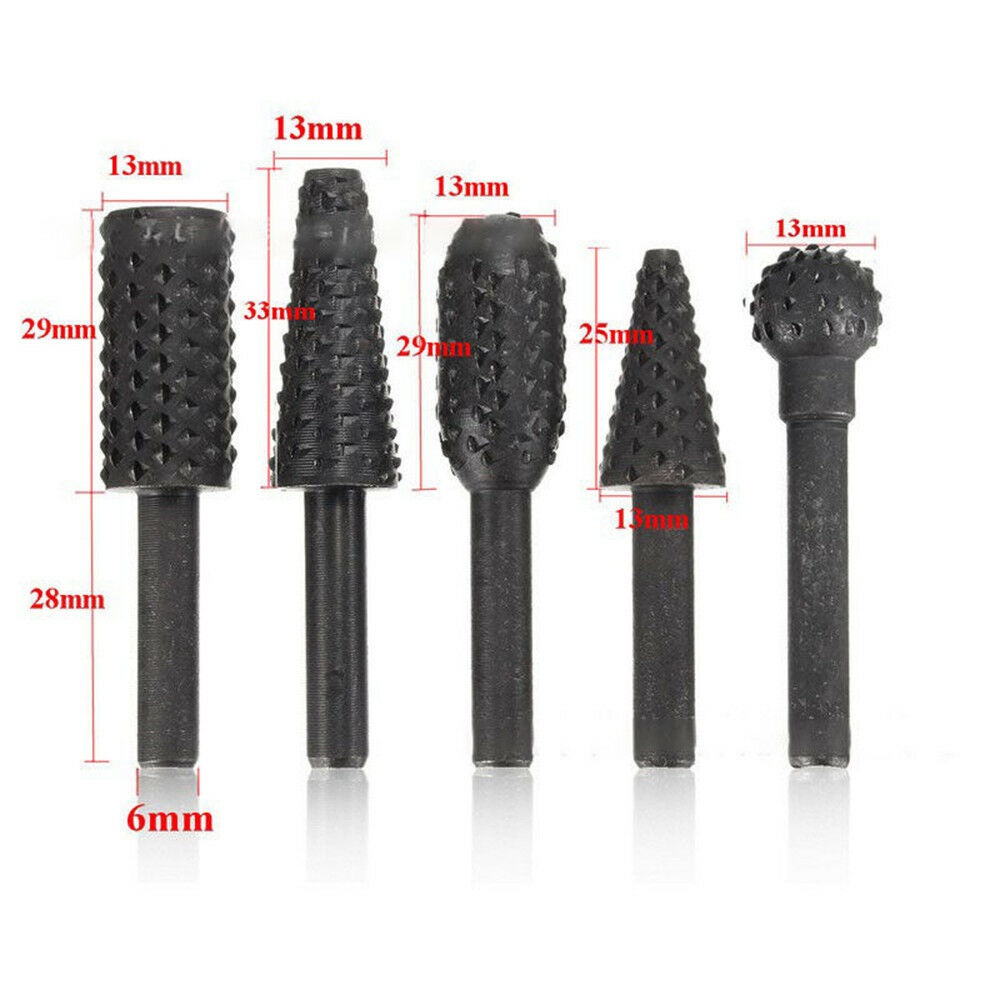 5PCS 1/4'' Drill Bit Set Cutting Tools For Woodworking Knife Wood Carving Tool