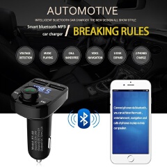 Wireless bluetooth V4.0 Handsfree Car Kit FM Transmitter LCD MP3 Player Dual USB Charger