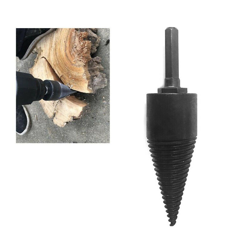 Firewood Machine Electric Drill Adapter Wood Cone Reamer Punch Driver Bit Split Drilling Tools