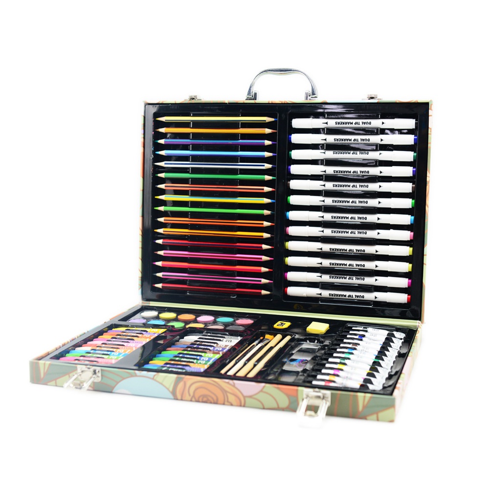 138Pcs Painting Stationery Children Students Watercolor Pen Art Painting Set Gift Box Series
