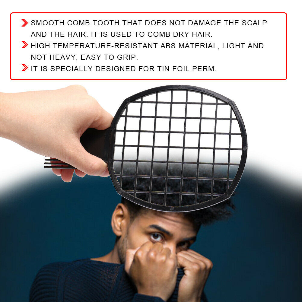 Hairdressing twist wave curl comb mesh sponge tin foil ironing brush healthy-