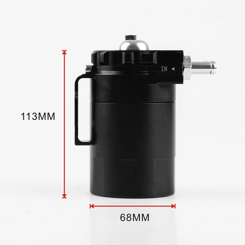Aluminum Flywheel Reservoir Filter Steel Wool Oil Catch Can Tanks Fit for Car