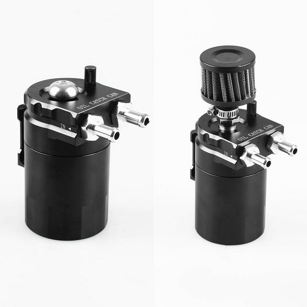 Aluminum Flywheel Reservoir Filter Steel Wool Oil Catch Can Tanks Fit for Car