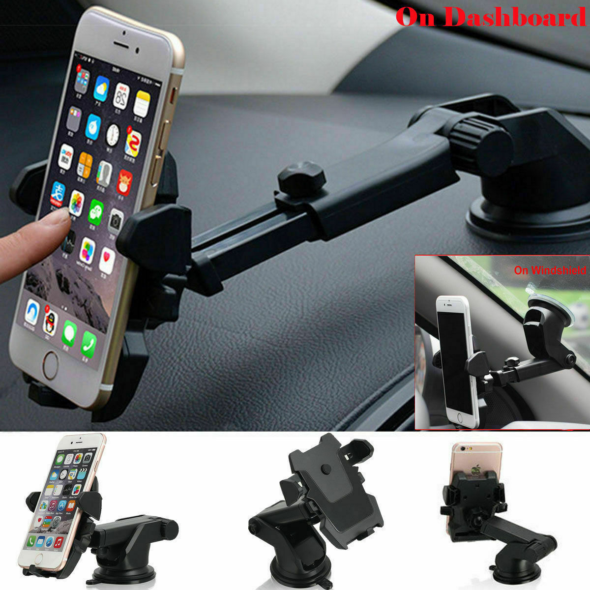 360 ° Mounting Bracket Car Windshield Bracket for Mobile Phone GPS IPhone Samsung