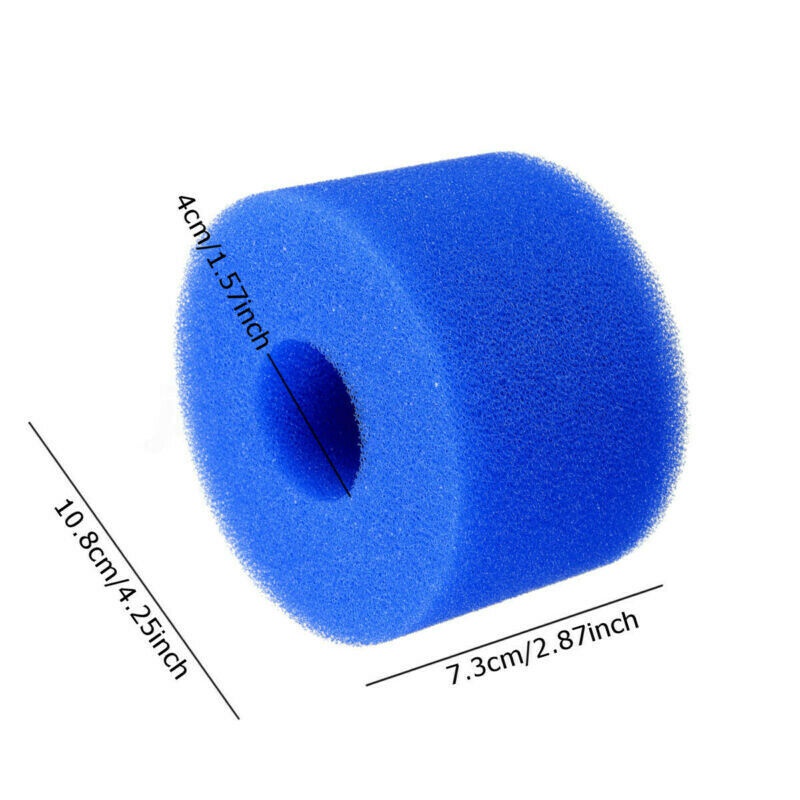 2pcs Filter Sponges For Intex Pure SPA Sponges Foam Pool Hot Tub Filters Reusable Cartridge S1