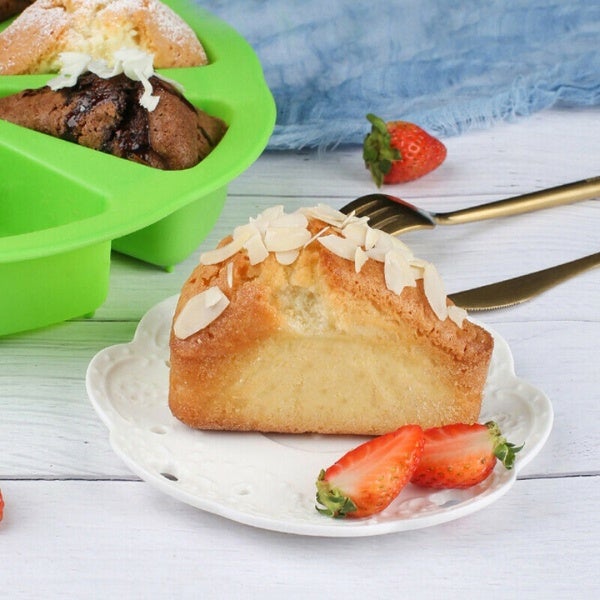 1PC 8-Triangle Round Silicone Cake Pan Pastry Muffin Pizza Baking Tray Mould