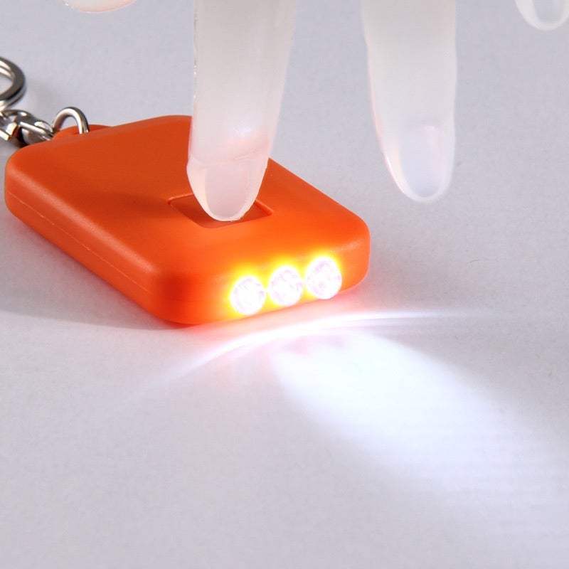 Solar Panel Sun Power Energy Camping Light Portable Key Chain Hiking Rechargeable Spotlight Lamp
