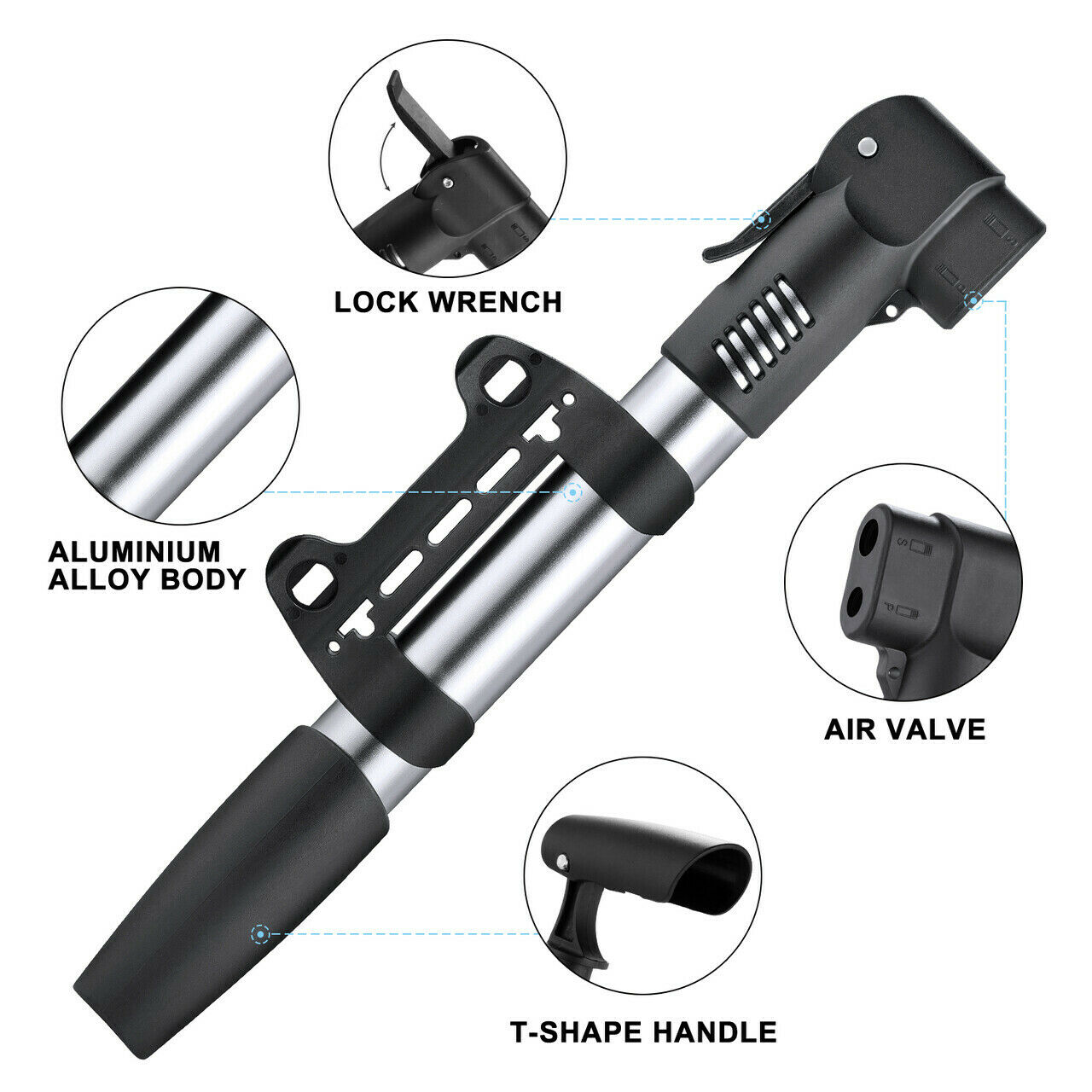 Portable Mini Bicycle Air Pump Sports Ball Basketball Inflation Pump-
