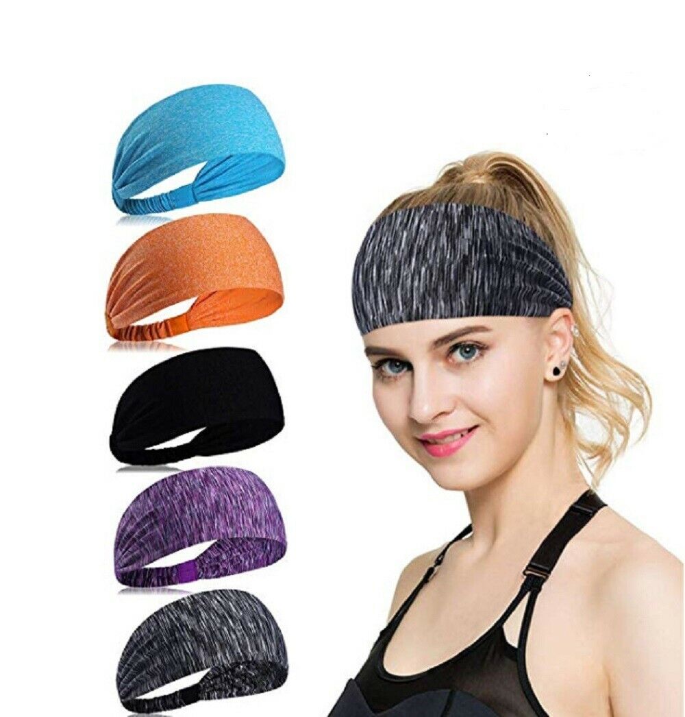 2pc men's and women's sweat band hair band yoga gym running elastic sports Headband-