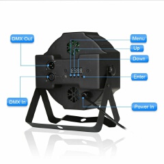 1/2PCS 36 LED 72W RGB Stage Light Flat Par Lamp DMX512 Lighting Laser Projector DJ Disco Party Light (AU/EU/US/UK Plug)