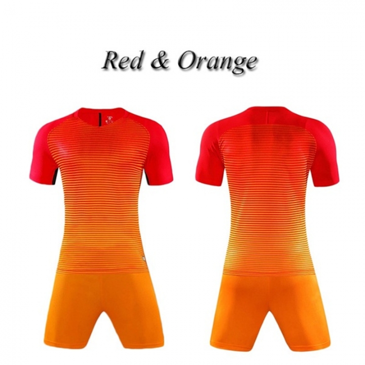 2 Pcs/Set  Football Training Suits Short Sleeve Quick-drying Soccer Shirt &amp; Shorts Soccer Jerseys