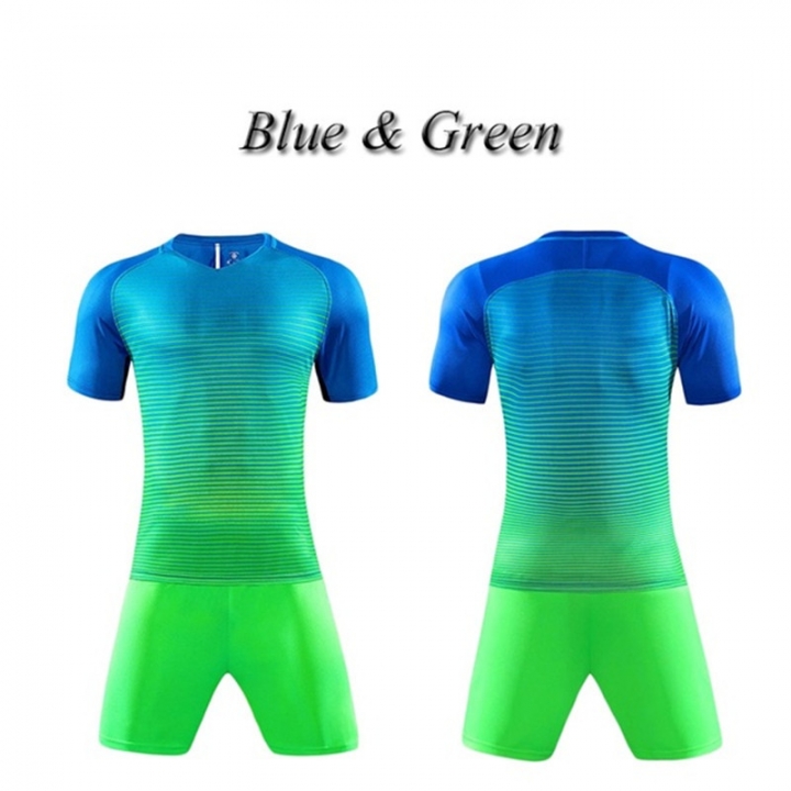 2 Pcs/Set  Football Training Suits Short Sleeve Quick-drying Soccer Shirt &amp; Shorts Soccer Jerseys