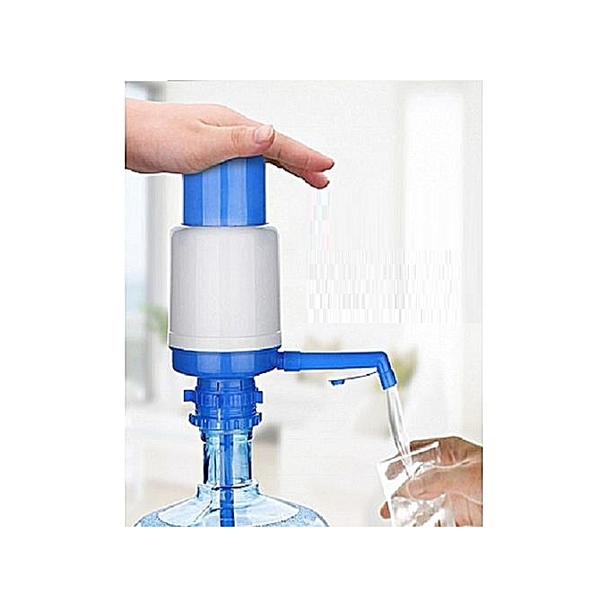Drinking Water Hand Press Pump for Bottled Water Dispenser Drinking Spigot White and Blue