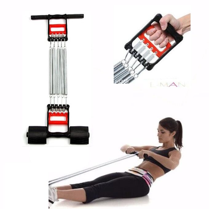 Chest Expander With 5 Spring Hand Grip &amp; tummy trimmer