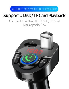 Car Bluetooth FM Radio Transmitter MP3 Music Player Car Kit Charger TF USB Charger FM Modulator