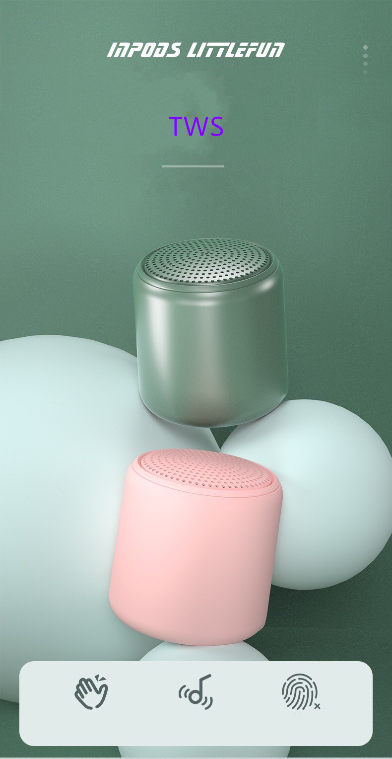 Mini Bluetooth Sound TWS Inpods Speaker Portable Wireless Stereo Audio Heavy Bass Little Fun