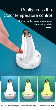 Night usb lighting touch sensor lamp stand charger with apple lightning micro type-c interfaces