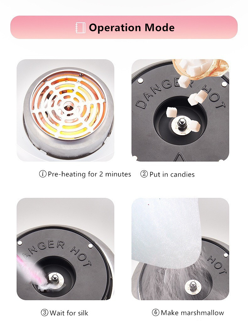 Automatic Cotton Candy Machine Home-made Marshmallow Maker