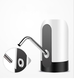 Handy rechargable water pumper one touch 304 stainless steel pipe automatic water dispenser maternal and child standard silicone tube water dispenser