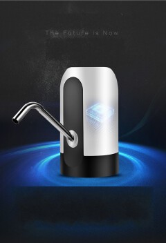 Handy rechargable water pumper one touch 304 stainless steel pipe automatic water dispenser maternal and child standard silicone tube water dispenser