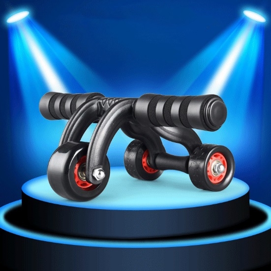 Health fitness for Three Wheeles Abdominal Power Wheel Muscle Exercise Abs Roller Home Gym Training