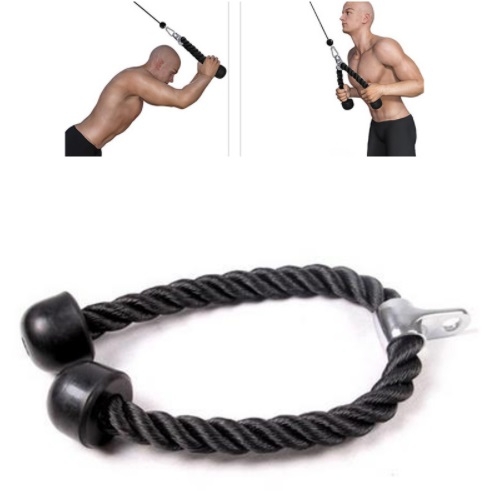 Tricep Rope Abdominal Crunches Cable Pull Down Laterals Biceps Muscle Training Fitness Pull Rope