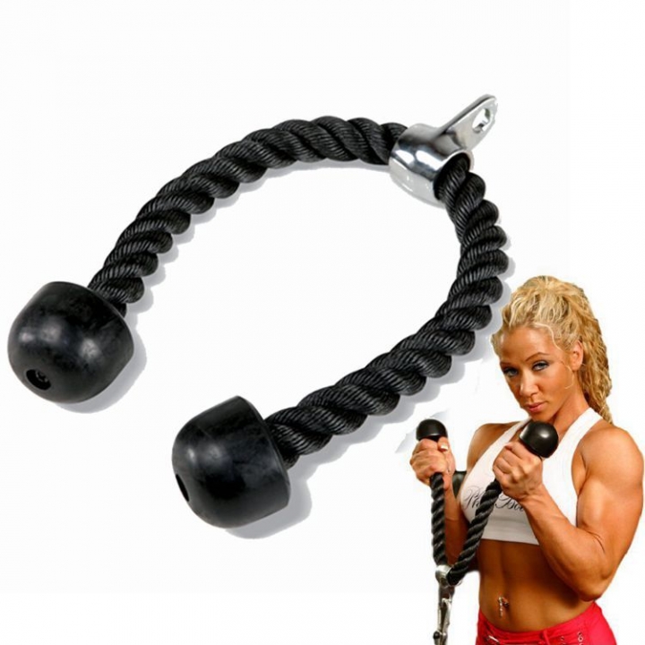 Tricep Rope Abdominal Crunches Cable Pull Down Laterals Biceps Muscle Training Fitness Pull Rope