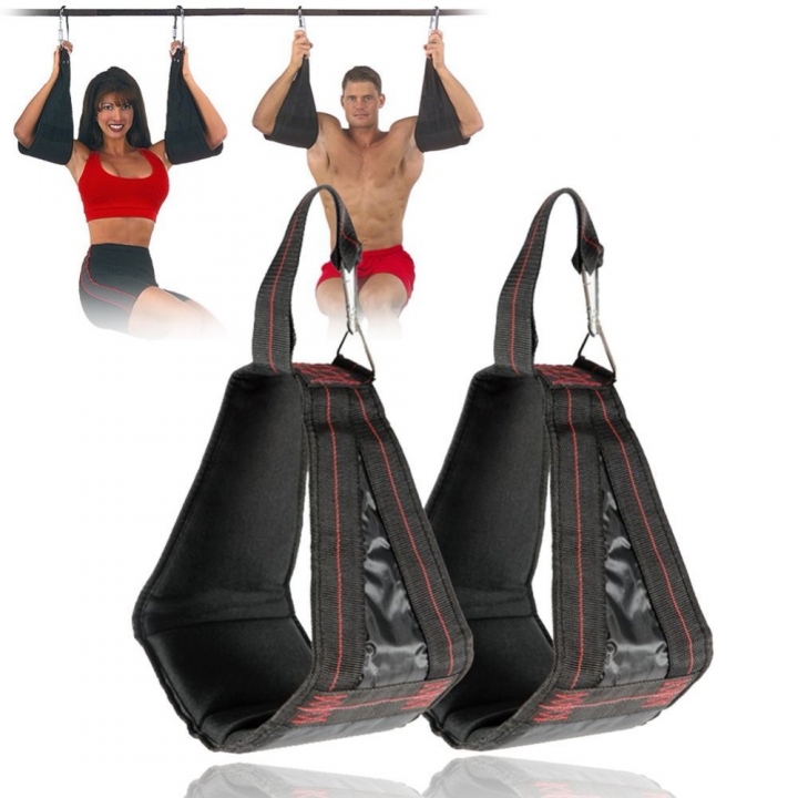 2pc/SET Pull up Bar Sling Suspension Hanging Straps Belts Abdominal Muscles Training Sit-ups Core