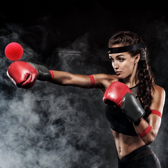Reflex Speed Punch Ball Training Hand Eye Coordination with Headband Improve Reaction Muay Thai Gym