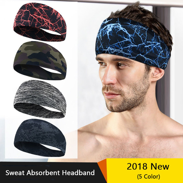 Absorbent Headband Sweatband For Men women Yoga Hair Head Sweat Head Band 2018 NEW Sports Fitness