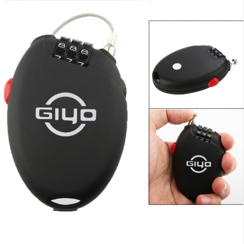 Multi Function Mini Cable Bicycle Lock 3 Digit Password Bike Lock Cycling Helmet Lock