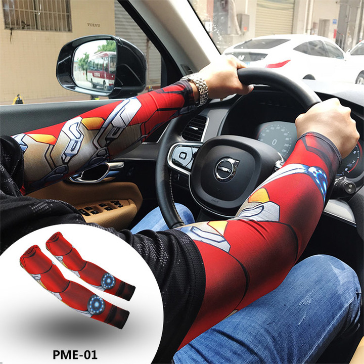 Superhero Captain America Cuff Spider Batman Superman Arm Warmers  Unisex Workout Arm Sleeves