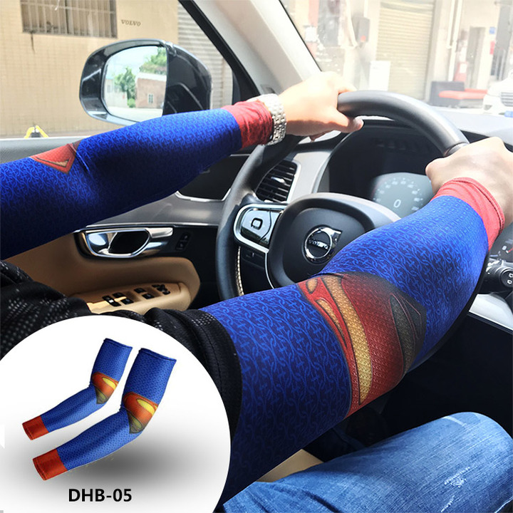 Superhero Captain America Cuff Spider Batman Superman Arm Warmers  Unisex Workout Arm Sleeves